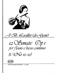 Loeillet - 12 Sonate Vol.4 Op.1 N.10-12