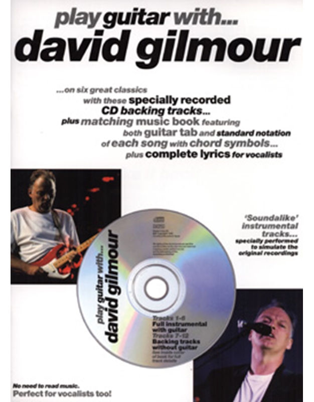 David Gilmour Play guitar with - Guitar tablature + CD