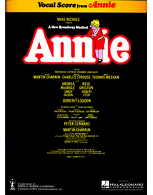 Annie - Vocal Score from the Musical