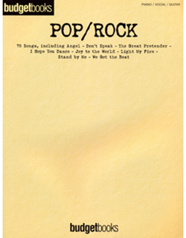 Pop/Rock anthology-Budget books series
