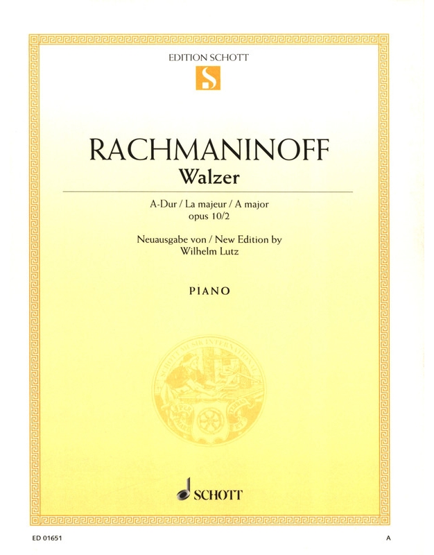 Rachmaninoff – Walzer A-Dur Op.10 N.2