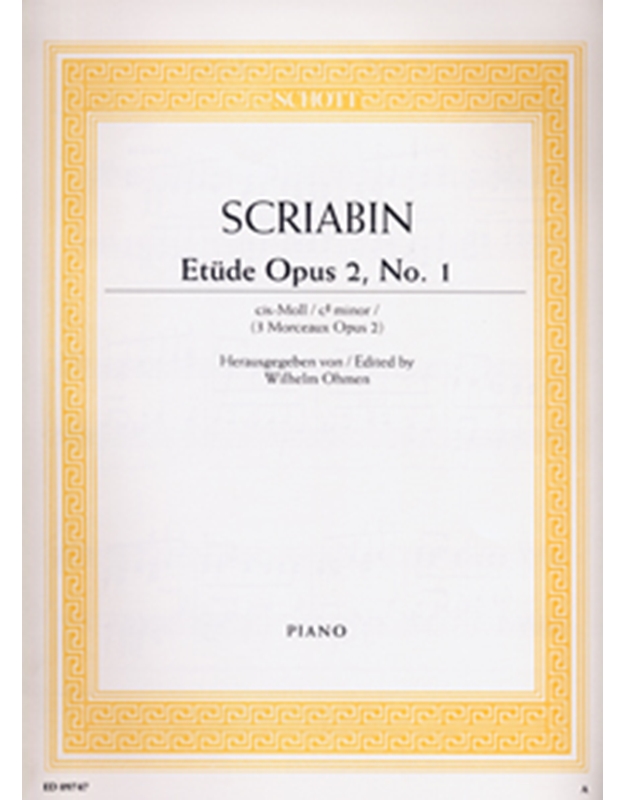 Alexander Scriabin - Etude Opus 2, No. 1 / Schott editions