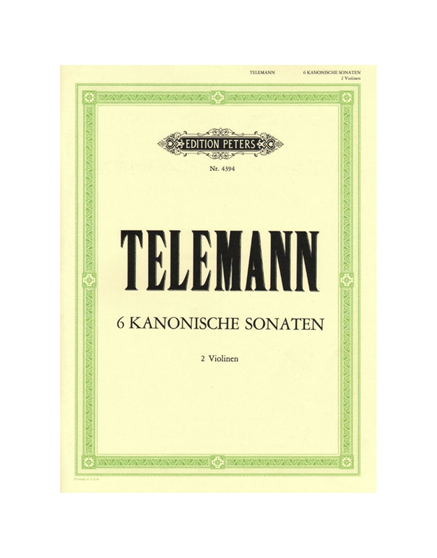 Telemann - Six Canonic Sonatas (Cello Duet)
