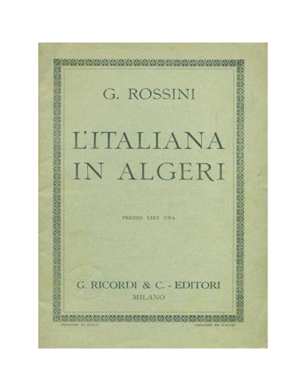 ROSSINI DIE ITALIERIN IN ALGIER