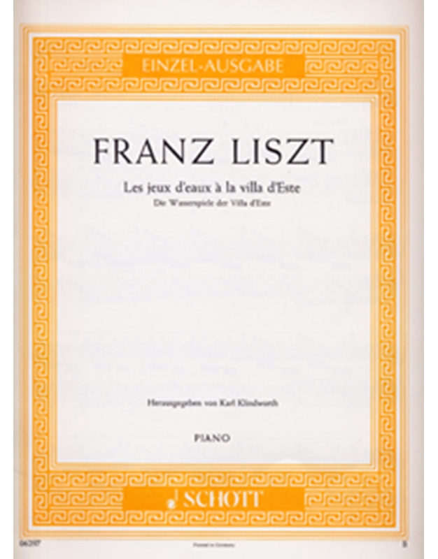 Liszt - Les Jeux D'Eau A La Villa d'Este