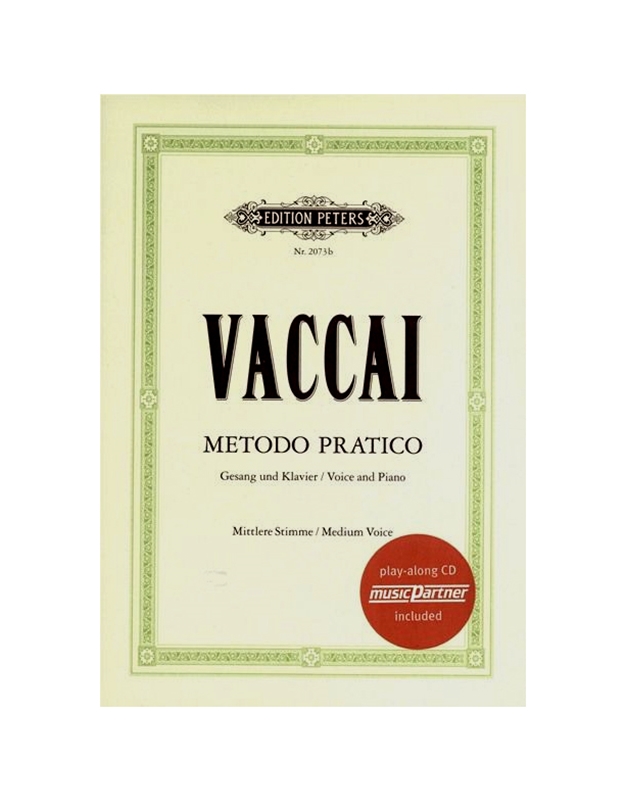 Nicola Vaccai - Metodo Pratico for Medium Voice (BK/CD)