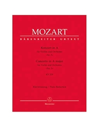 Wolfgang Amadeus Mozart - Concerto N.5 A-dur KV 219 For Violin / Barenreiter Edition