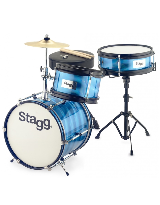 STAGG TIM JR 3/12B BL Ακουστικό Drum Set Junior με Πιατίνια