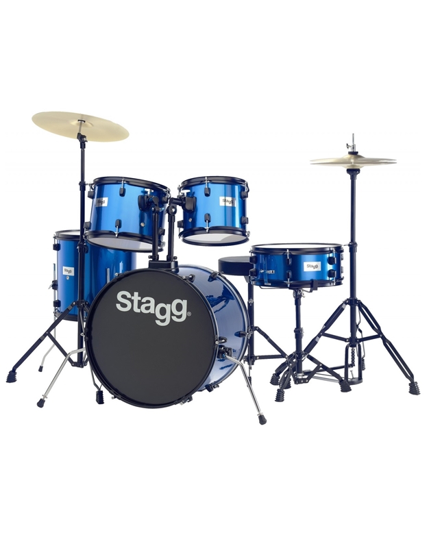 STAGG TIM120B BL Ακουστικό Drum Set με Πιατίνια