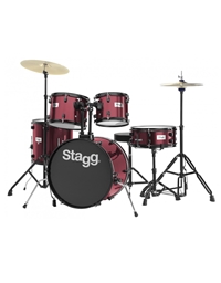 STAGG TIM120B WR Ακουστικό Drum Set με Πιατίνια