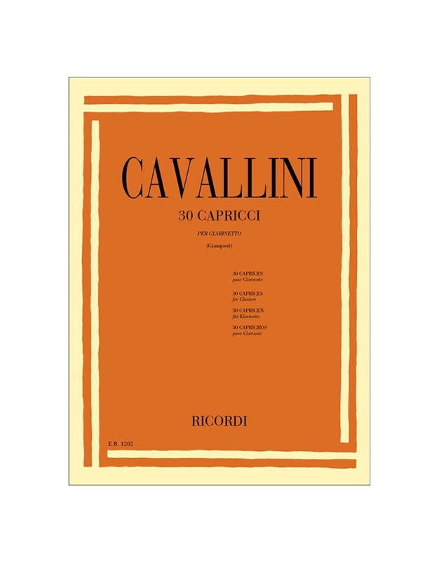 Cavallini-30 Capricci For Clarinet