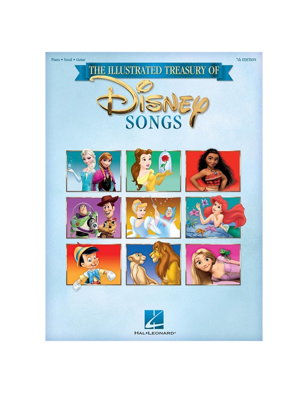 The Illustrated Treasury of Disney Songs-7th Edition for Piano , Vocal and Guitar