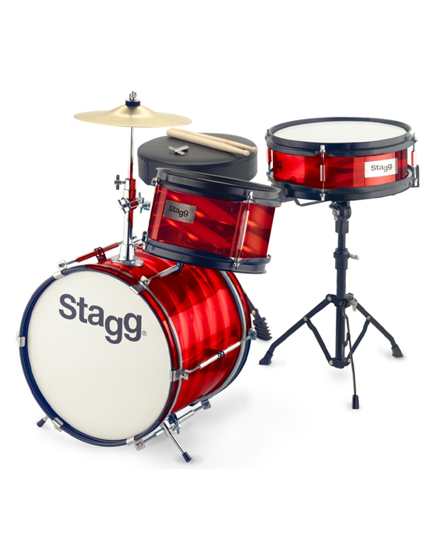STAGG TIM JR 3/12B RD Ακουστικό Drum Set Junior με Πιατίνια
