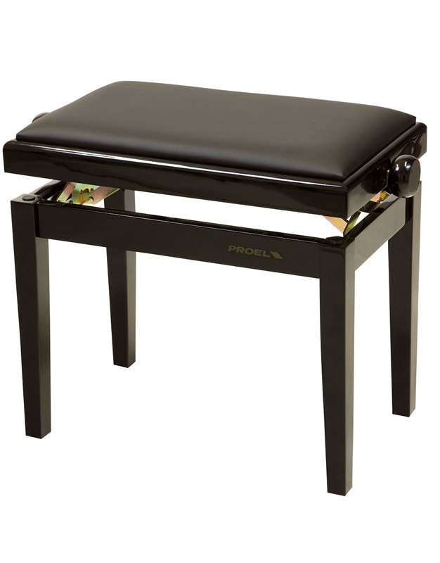 PROEL PB90SSRBK Adjustable Piano Bench Bright Black