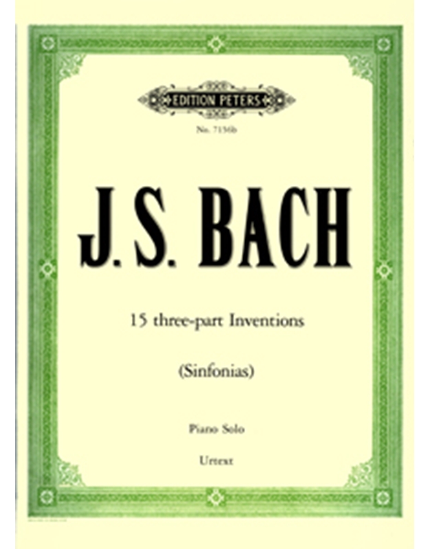 BACH J.S. Three Part Inventions / Edition Peters 