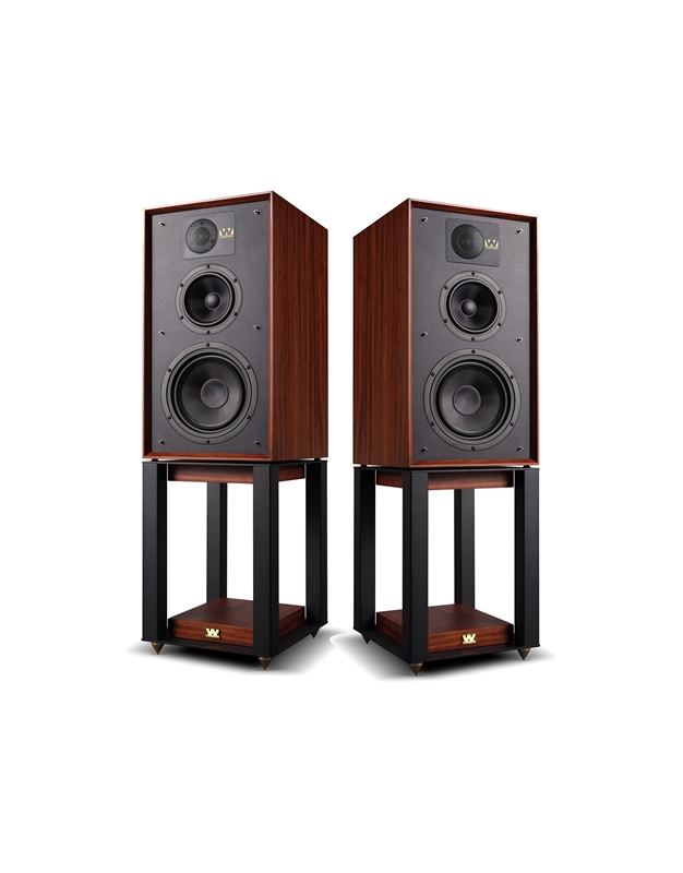 WHARFEDALE Linton Mahogany Red Speakers + Stands (Pair)