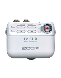 ZOOM F2-BT White Field Recorder with Lavalier Microphone