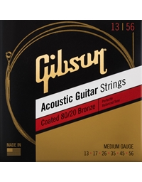 GIBSON SAG-CBRW13 Coated 80/20 Bronze Χορδές Ακουστικής Κιθάρας Σετ Medium (13-56)