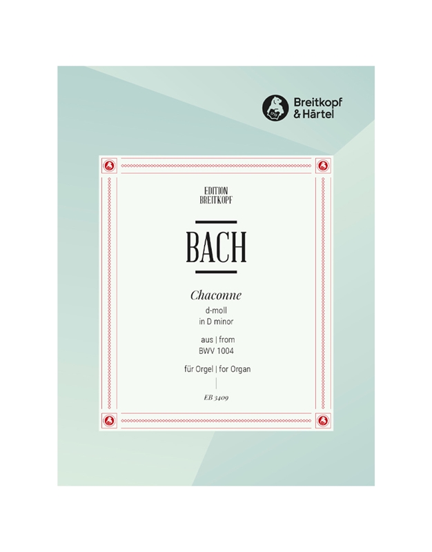 Bach/Busoni - Chaconne aus der Partita II fur Violine BWV 1004 / Bearbeitung fur Klavier / Εκδόσεις Breitkopf