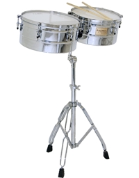 TYCOON TTI/L-1314C 13' & 14' Chrome Shell Timbales 