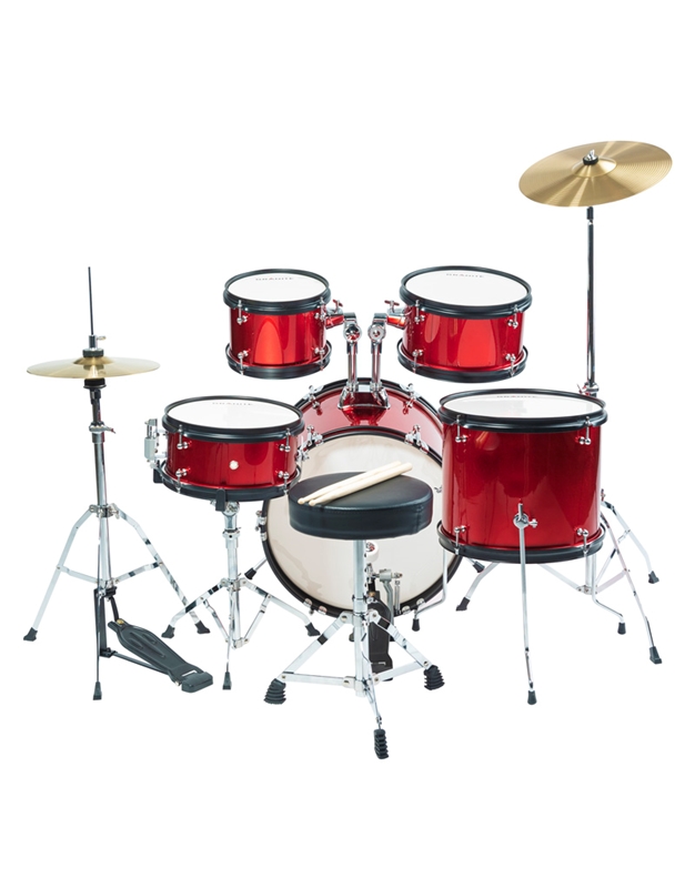 GRANITE Rock Red Drumset Junior Kit Ντραμς με Πιατινία