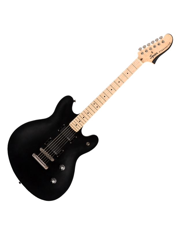 FENDER Squier Contemporary Active Starcaster Maple Flat Black Electric Guitar