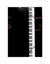 Ντοσιέ με Λάστιχο ''Black Keyboard'' Vienna World B53