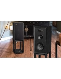 WHARFEDALE Linton Black Oak Speakers + Stands (Pair)
