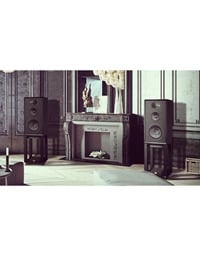 WHARFEDALE Linton Black Oak Speakers + Stands (Pair)