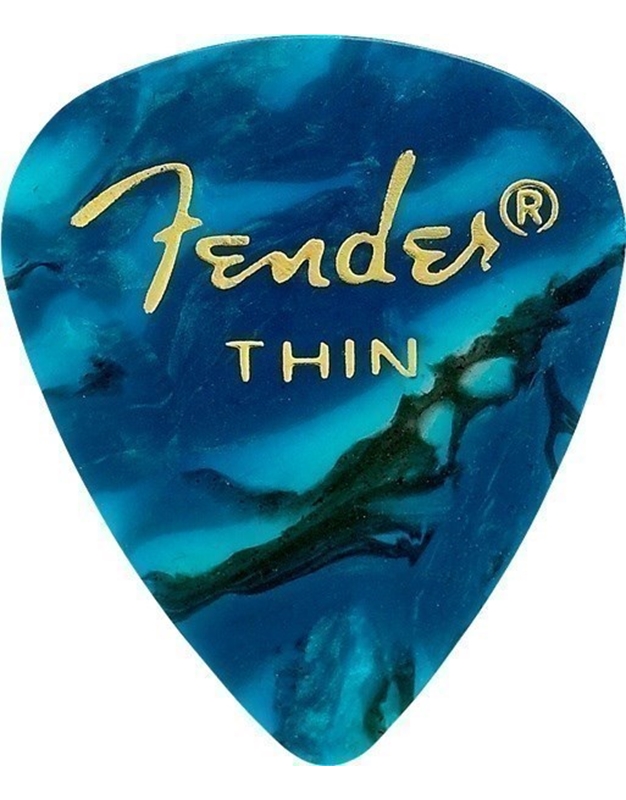 FENDER 351 Premium Celluloid Picks Thin Ocean Turquoise (12-Pack)