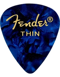 FENDER 351 Premium Celluloid Picks Thin Blue Moto (12-Pack)