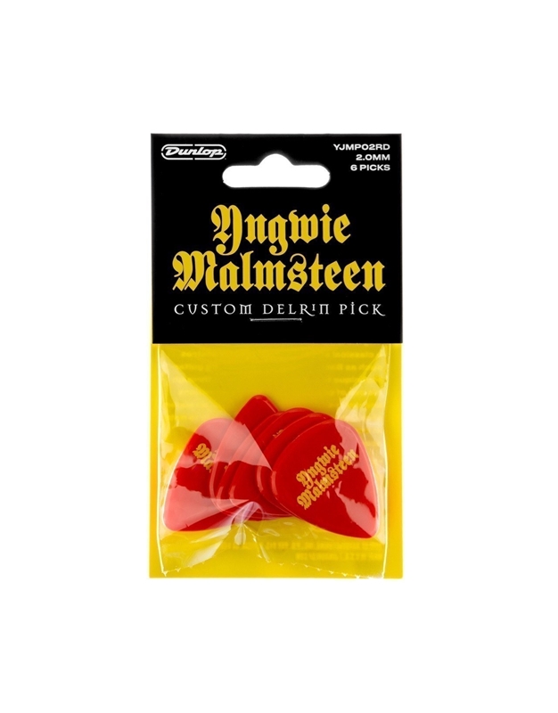 DUNLOP YJM-02RD Yngwie Malmsteen Picks Red ( 6 pieces )