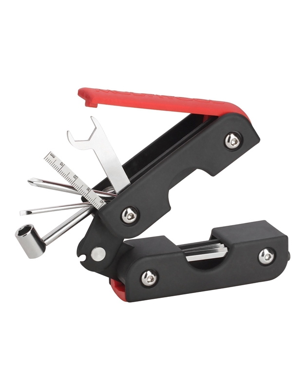 ROCKCARE BY WARWICK  RB TOOL MULTI TOOL M MultiTool (Metric / Red) 13-In-1 Set with String Winder for Guitar & Bass