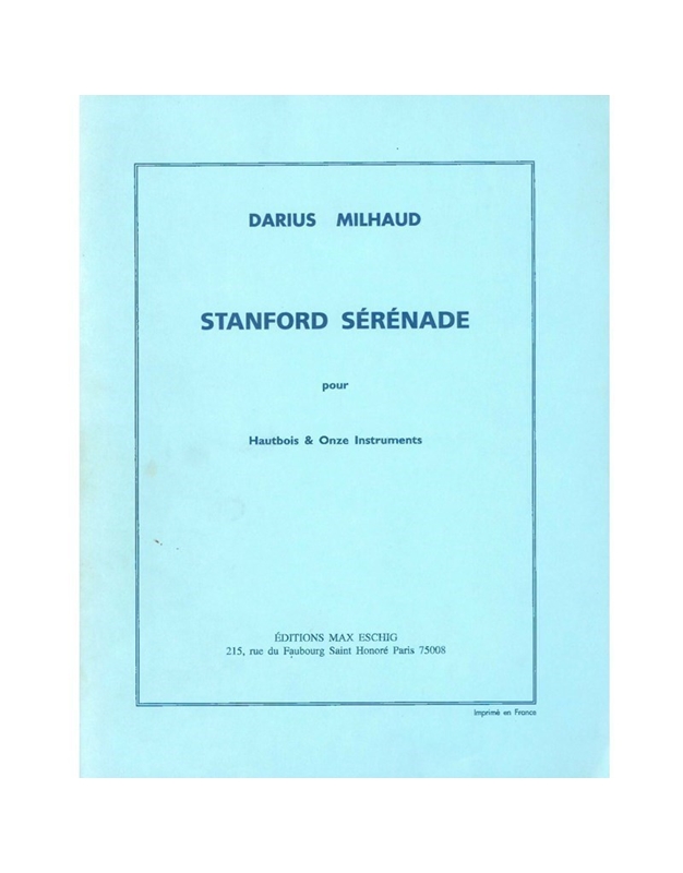 Milhaud – Stanford Serenade