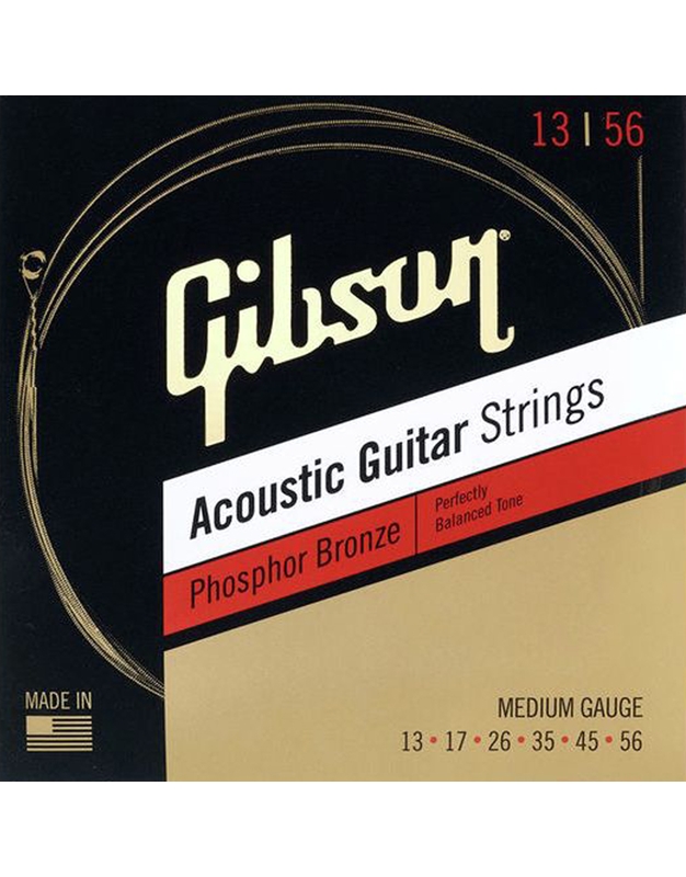 GIBSON SAG-PB13 Χορδές Ακουστικής Κιθάρας Σετ Medium (13-56)