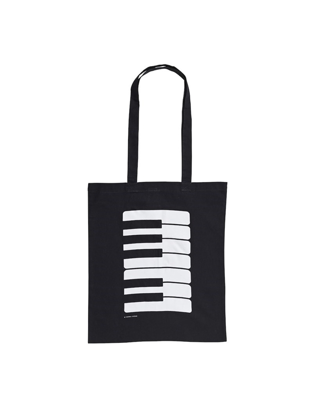 "Keyboard" shoulder bag with long handle