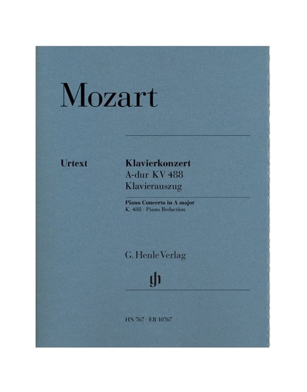 Mozart Piano Concerto in A Major KV 488/ Henle Verlag Editions - Urtext