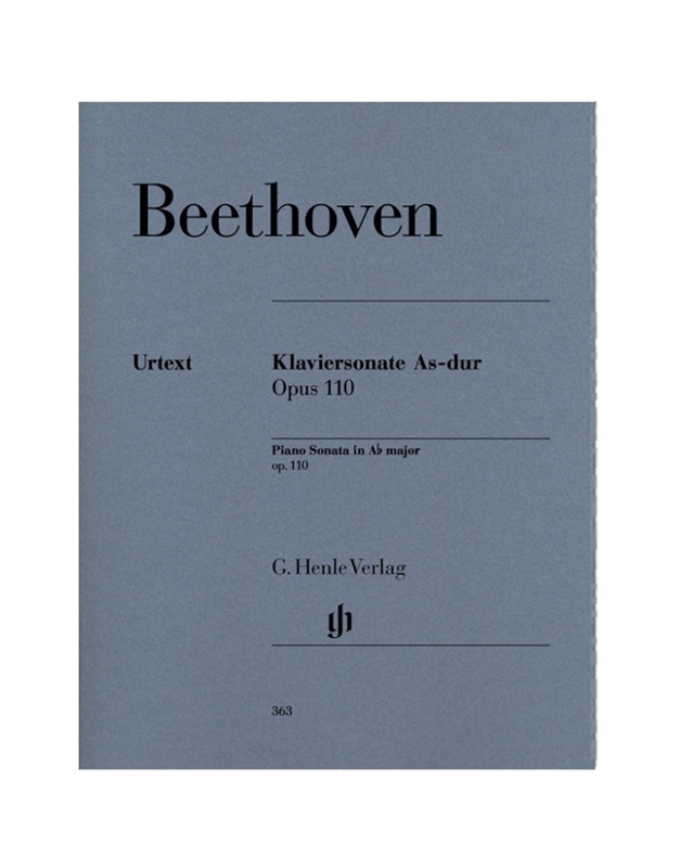 Beethoven Ab maj op.110/ Henle Verlag Editions - Urtext