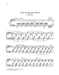 Felix Mendelssohn Bartholdy - Songs Without Words/ Henle Verlag Editions- Urtext