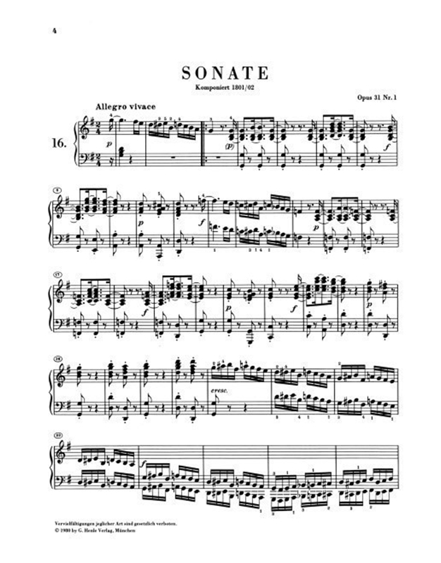 Ludwig Van Beethoven - Piano Sonatas Volume II/ Henle Verlag Editions - Urtext