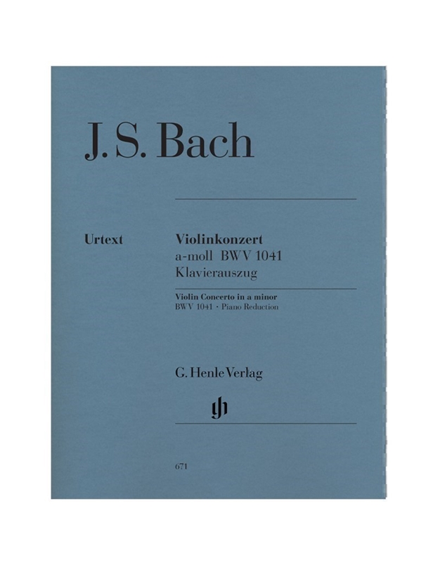 Johann Sebastian Bach - Violin Concerto in A Minor BWV 1041 / Εκδόσεις Henle Verlag