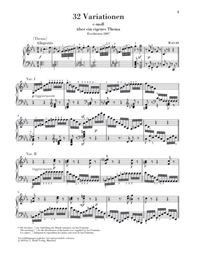 Ludwig Van Beethoven - 32 Variations For Piano in c minor/ Εκδόσεις Henle Verlag- Urtext