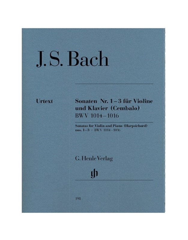 Johann Sebastian Bach- Sonatas For Violin And Piano- Harpsichord/ Εκδόσεις Henle Verlag- Urtext 