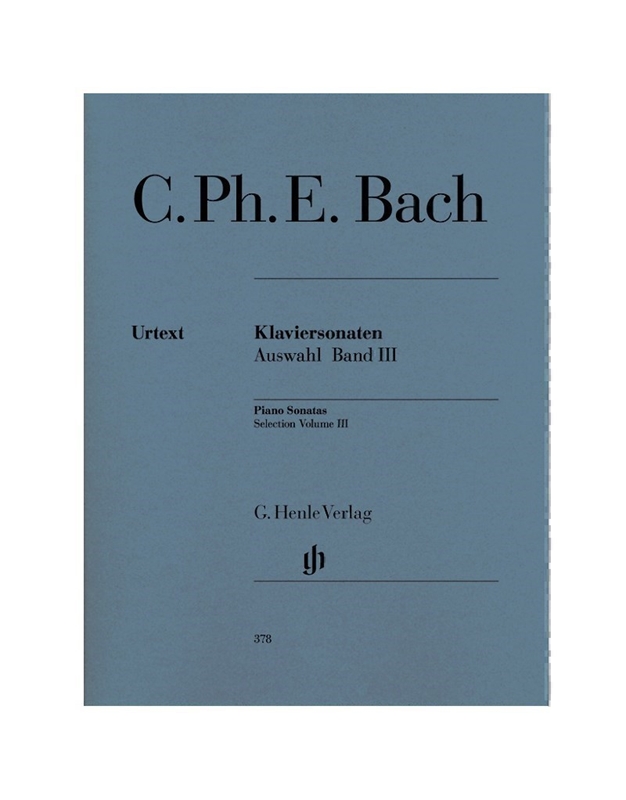 Carl Philipp Emanuel Bach - Piano Sonatas Selection Volume III/ Εκδόσεις Henle Verlag- Uptext