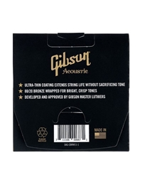 GIBSON SAG-CBRW11 Coated 80/20 Bronze Acoustic Guitar String Set Ultra Light (11-52)