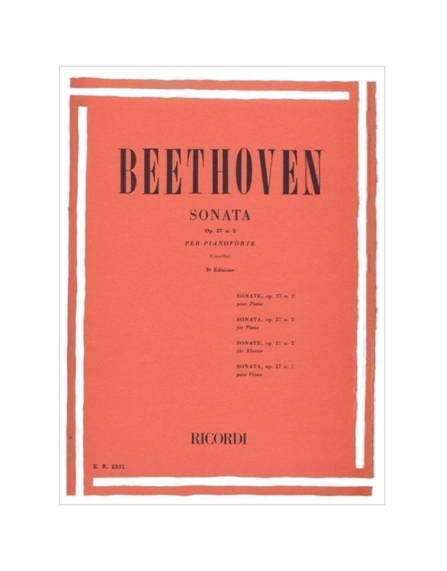 L.v.Beethoven - Sonata Op.27 n.2 per pianoforte / Εκδόσεις Ricordi