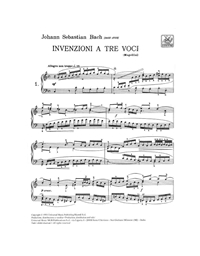 J.S.Bach - Invezioni a tre voci per pianoforte / Εκδόσεις Ricordi