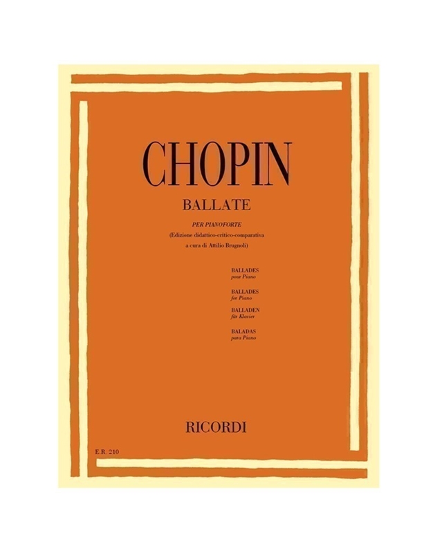 Frederic Chopin - Ballate per pianoforte Ricordi editions