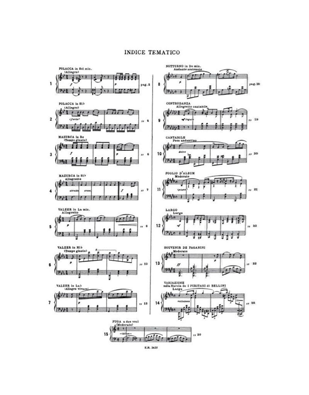 Frederic Chopin - Pezzi Sconosciuti per pianoforte / Ricordi editions