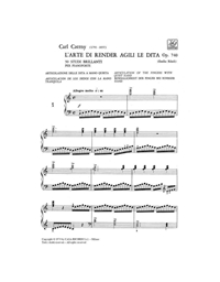 Czerny - L' arte di render agili le dita - 50 studi brillanti op. 740